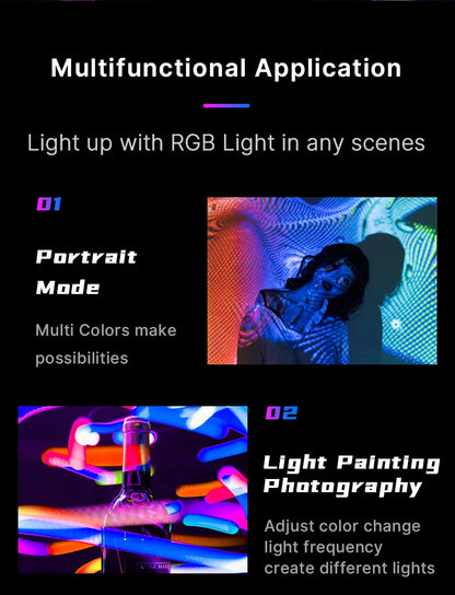 Enhance Your Photography with Full Color RGB LED Video Light (2500K-9000K, 800LUX)