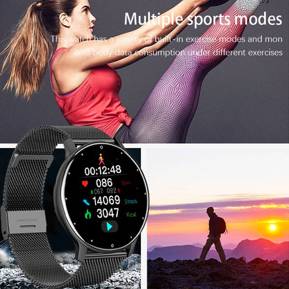 Stylish Women's Fitness Watch: Full Touch Screen, Waterproof, and More!