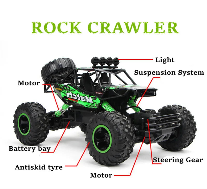 Best 4WD Remote Control Off-Road Trucks with LED Lights for Kids' Gifts