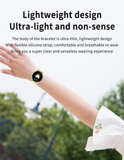 Stylish Women's Fitness Watch: Full Touch Screen, Waterproof, and More!