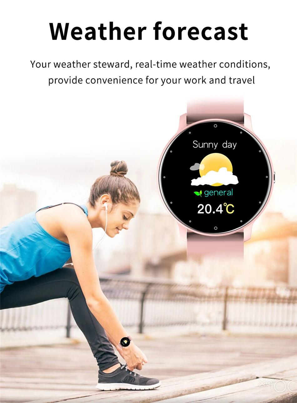 Stylish Women's Fitness Watch: Full Touch Screen, Waterproof, and More!