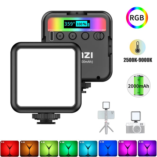 Enhance Your Photography with Full Color RGB LED Video Light (2500K-9000K, 800LUX)