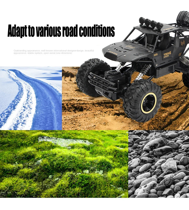 Best 4WD Remote Control Off-Road Trucks with LED Lights for Kids' Gifts