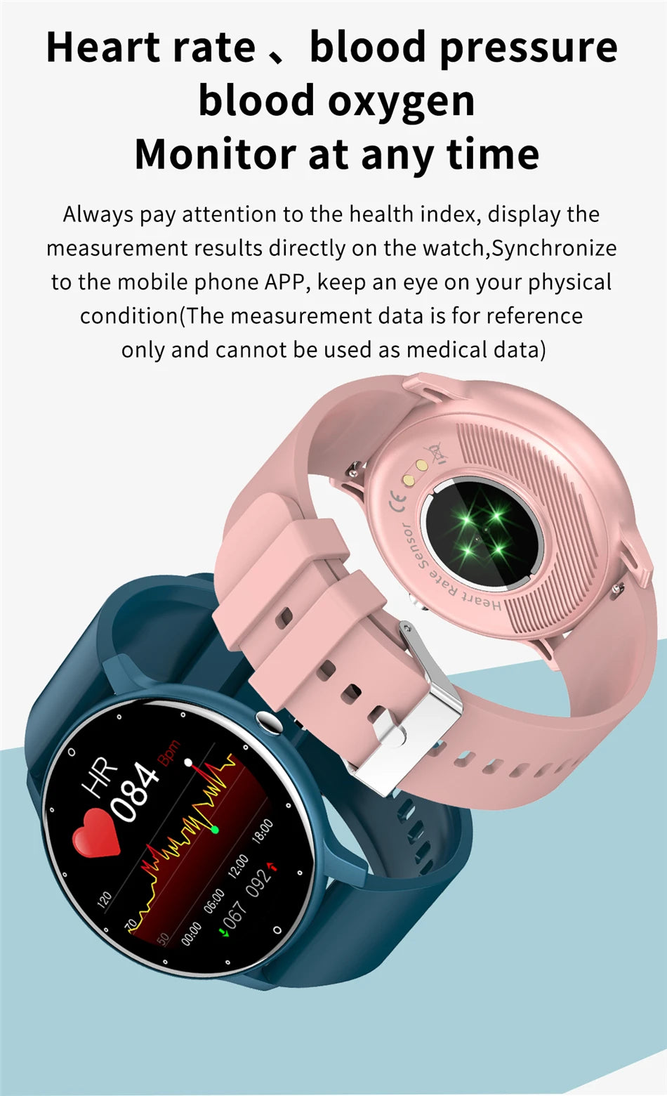 Stylish Women's Fitness Watch: Full Touch Screen, Waterproof, and More!