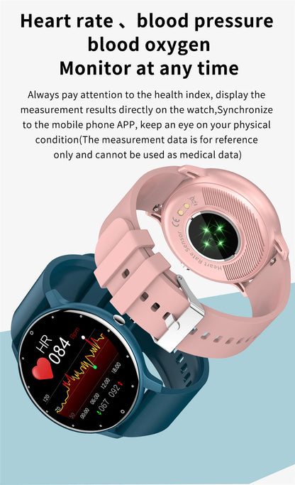 Stylish Women's Fitness Watch: Full Touch Screen, Waterproof, and More!