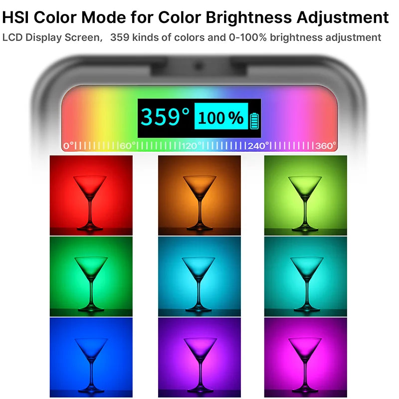 Enhance Your Photography with Full Color RGB LED Video Light (2500K-9000K, 800LUX)