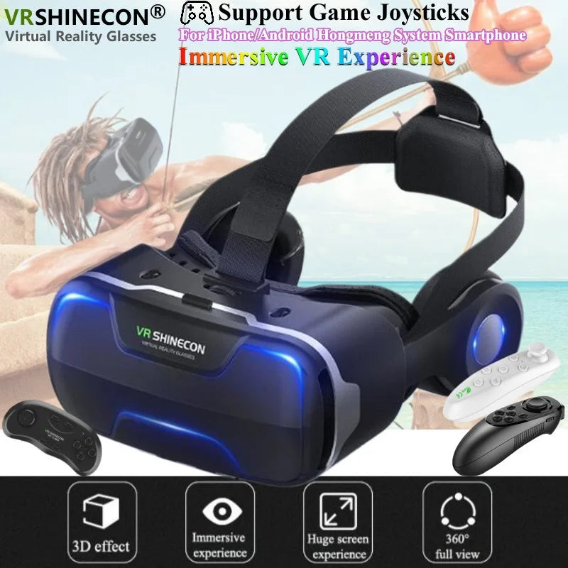 Casque de réalité virtuelle 3D avec lunettes Blu-Ray Casque stéréo VR Google Cardboard pour smartphone IOS Android 