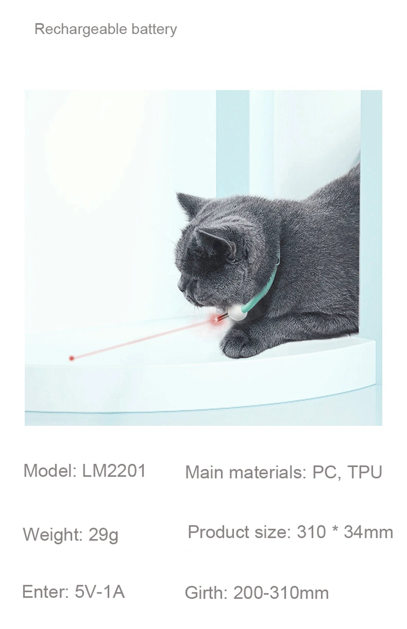 Enhance Your Cat's Playtime with the Smart Laser Teasing Collar