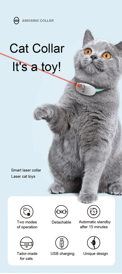 Enhance Your Cat's Playtime with the Smart Laser Teasing Collar