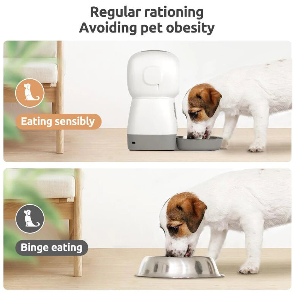 Keep Pets Happy: 3.5L WiFi Smart Swirl Slow Pet Feeder with Voice Recorder