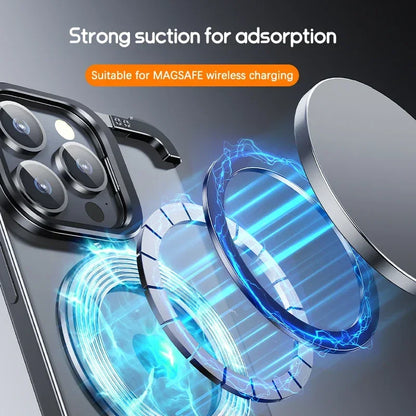 Luxury Aluminum Alloy Frameless Magesafe iPhone Case for iPhone 14 /15 Pro Max