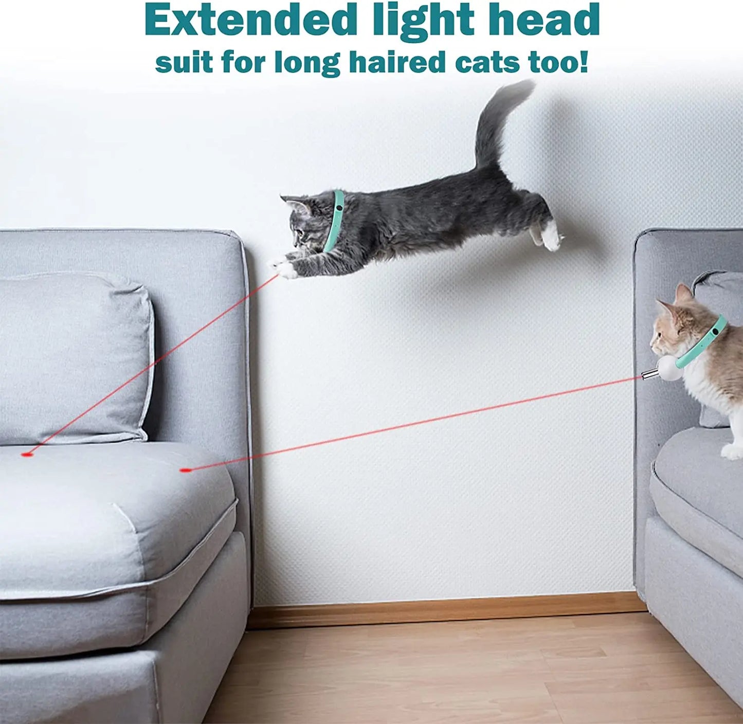 Enhance Your Cat's Playtime with the Smart Laser Teasing Collar