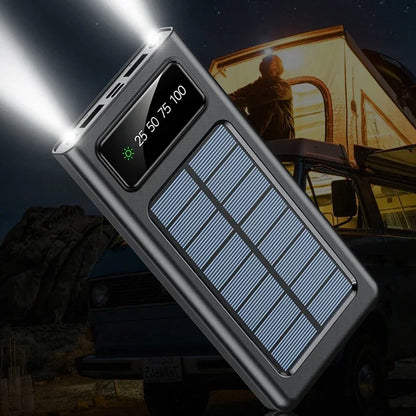 4-in-1 200000mAh Solar Power Bank: Ultimate Fast Charging for Xiaomi & iPhone