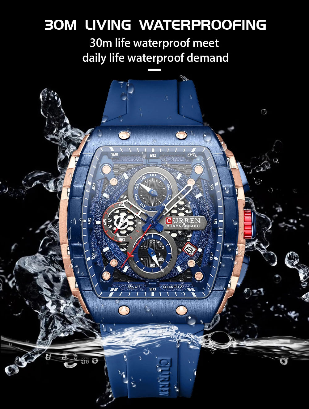 Find the Perfect Men's Luxury Square Quartz Watch: Waterproof & Luminous