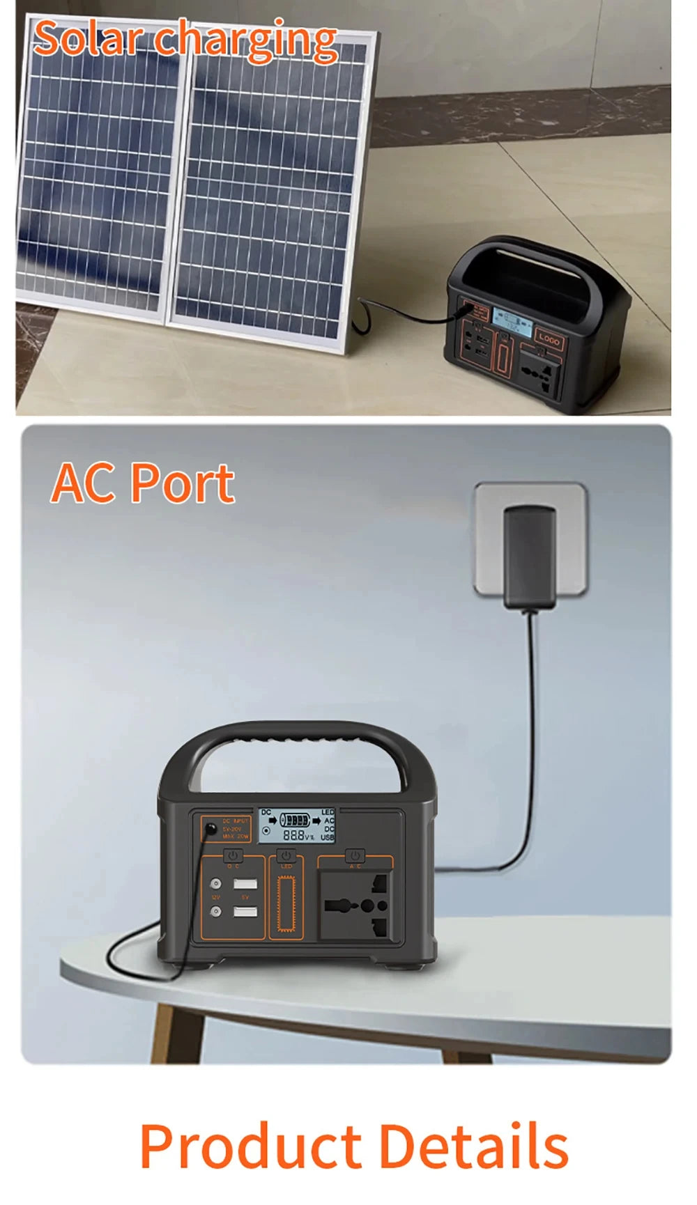 Portable 500W Power Station: The Ultimate 110V/220V Solar Generator for Camping and Home