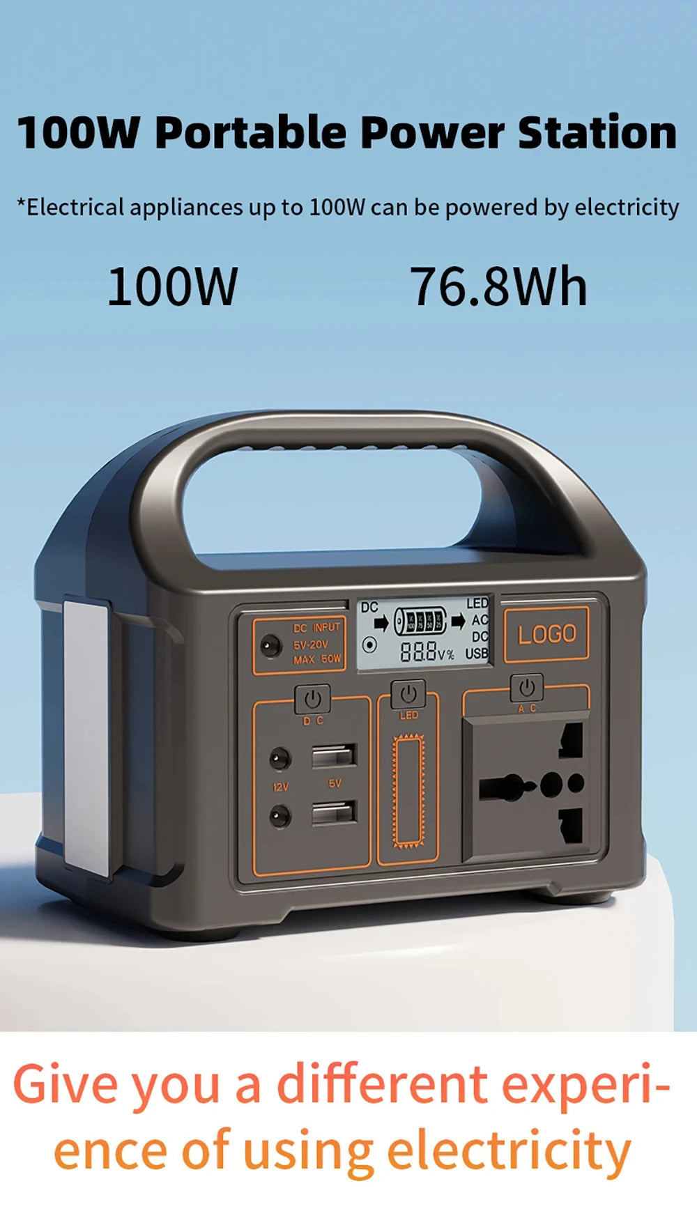 Portable 500W Power Station: The Ultimate 110V/220V Solar Generator for Camping and Home