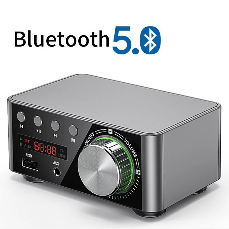 Ultimate Home & Car Audio: Bluetooth 5.0 Mini HiFi Amplifier with USB/AUX In