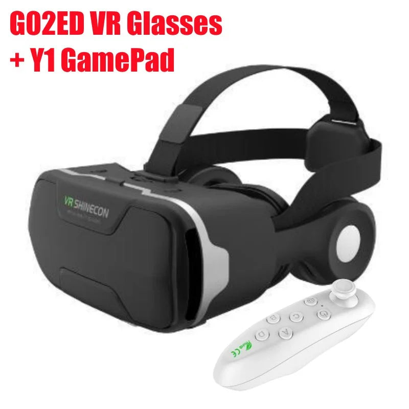 Caja de gafas 3D de realidad virtual Blu-Ray con auriculares estéreo VR Google Cardboard para teléfonos inteligentes iOS y Android 