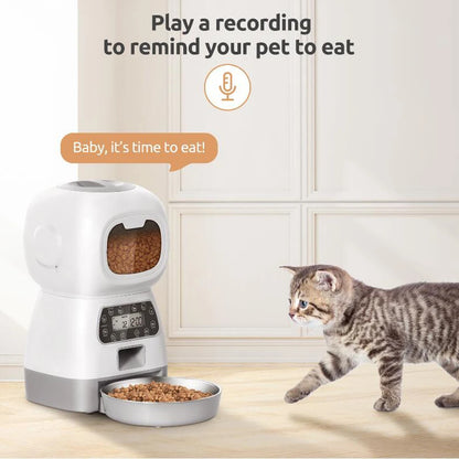 Keep Pets Happy: 3.5L WiFi Smart Swirl Slow Pet Feeder with Voice Recorder