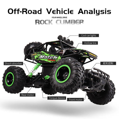 Best 4WD Remote Control Off-Road Trucks with LED Lights for Kids' Gifts