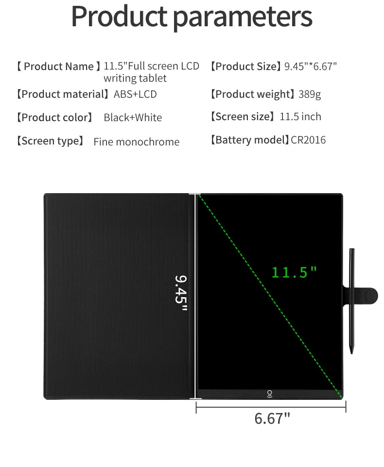 Effortless Work & Study with 11.5 Inch LCD Drawing Board | Premium Leather Case Included