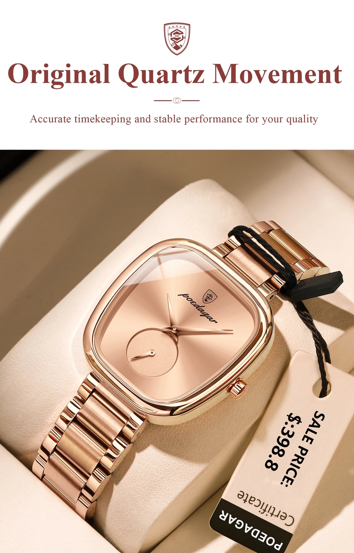 Luxury Ladies Watches: High-Quality Waterproof Stainless Steel Quartz Designs