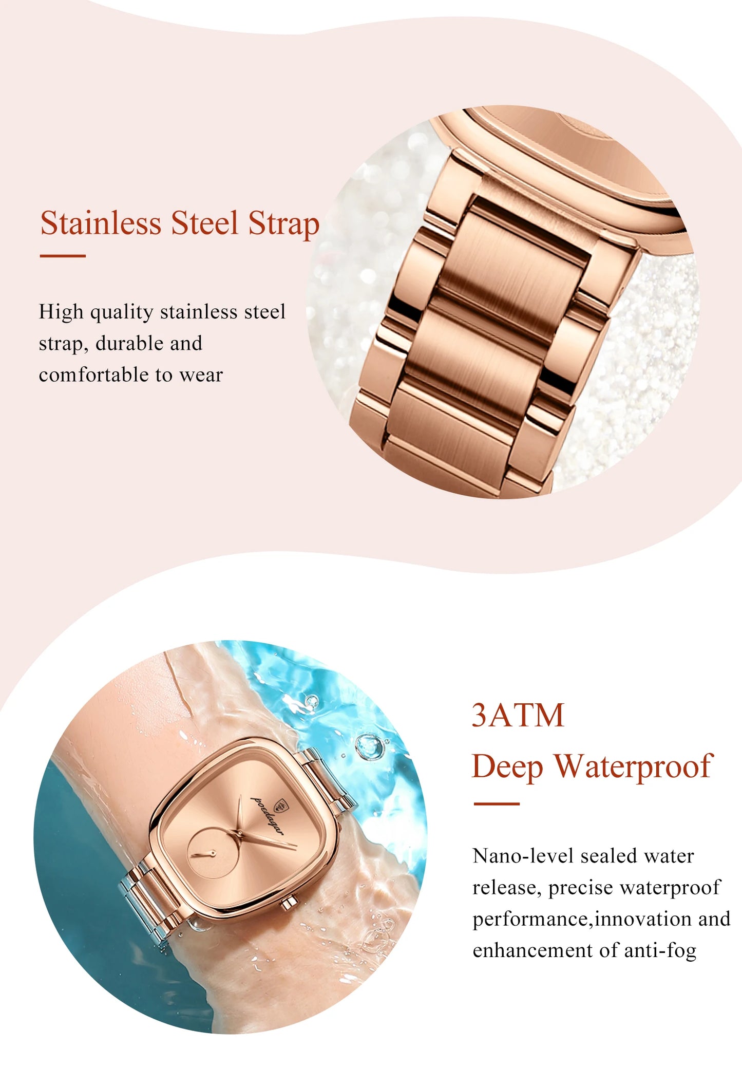 Luxury Ladies Watches: High-Quality Waterproof Stainless Steel Quartz Designs