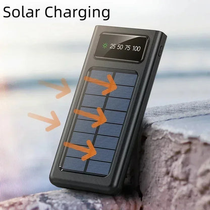 4-in-1 200000mAh Solar Power Bank: Ultimate Fast Charging for Xiaomi & iPhone