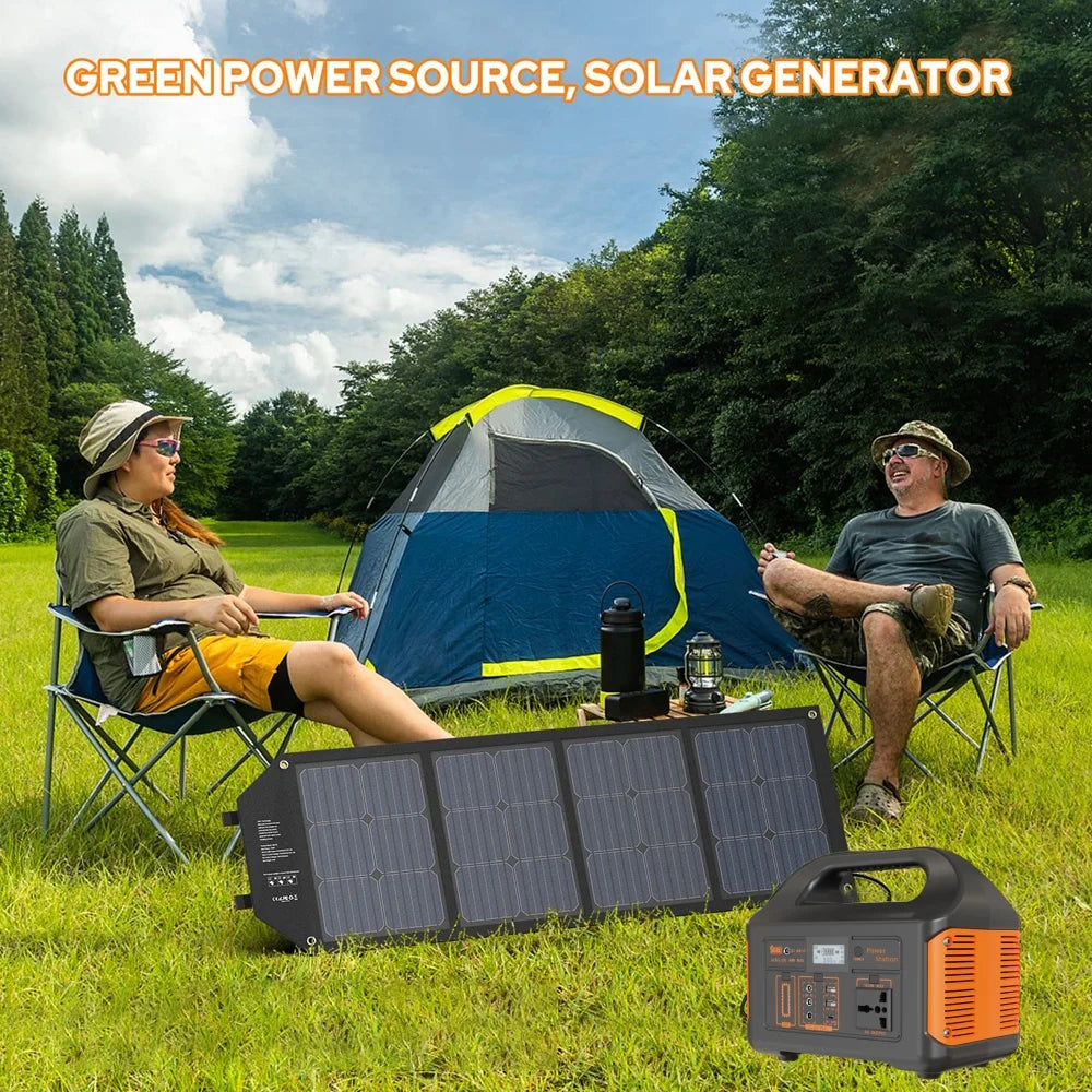 Portable 500W Power Station: The Ultimate 110V/220V Solar Generator for Camping and Home