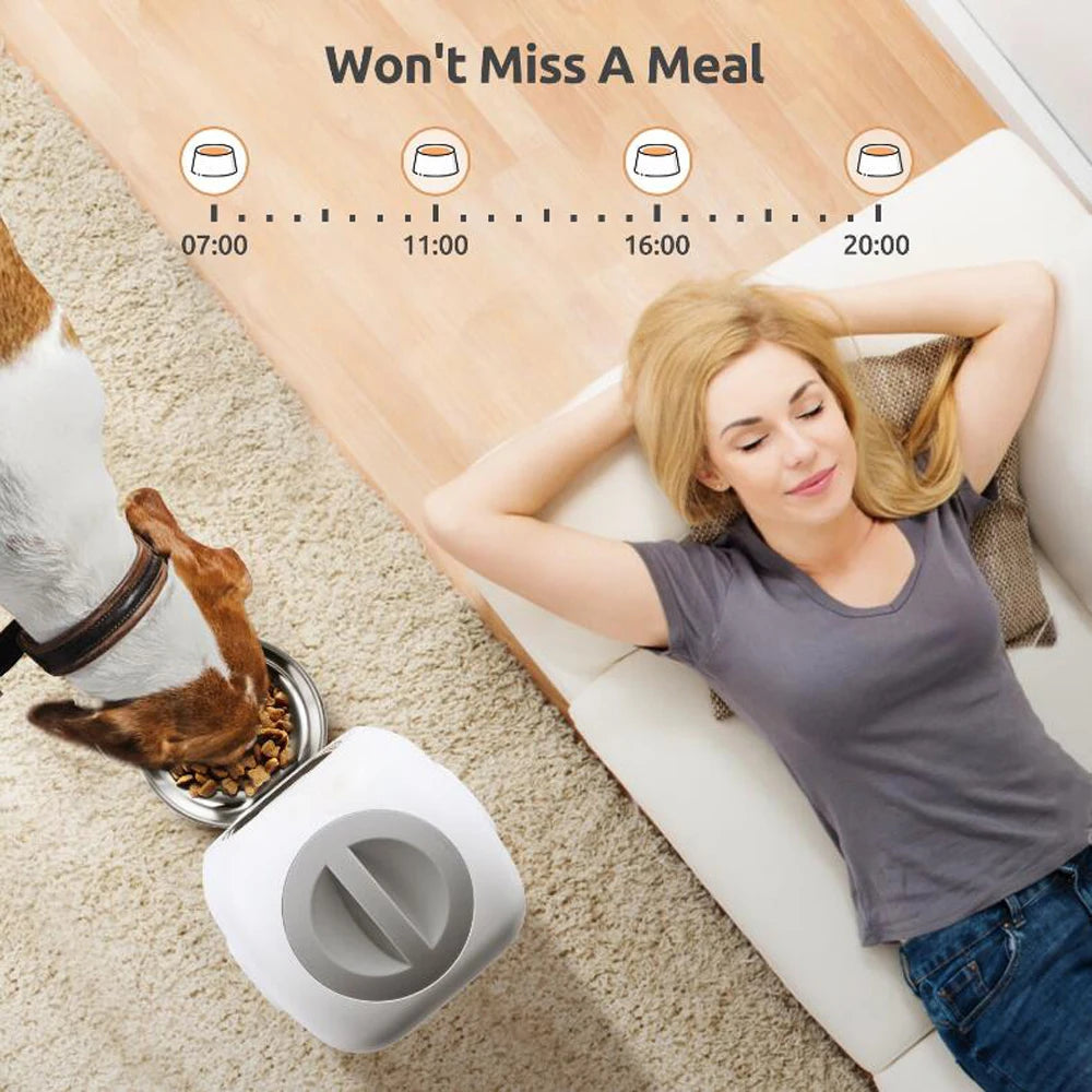 Keep Pets Happy: 3.5L WiFi Smart Swirl Slow Pet Feeder with Voice Recorder