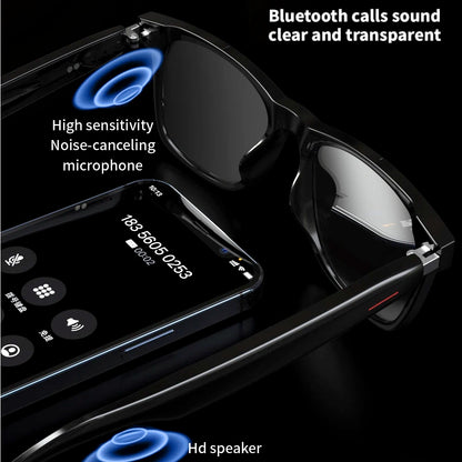 Upgrade Your Audio with 2 In 1 Headset Smart Glasses: Bluetooth, AI Voice, and Waterproof Features