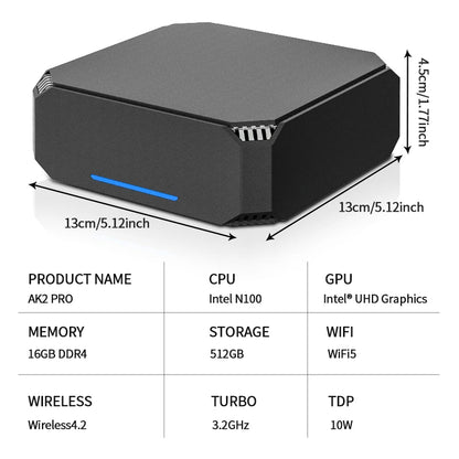 AK2 PLUS MiniPC Review: Intel N100, BT4.2, and Dual Band WiFi5 for Gamers