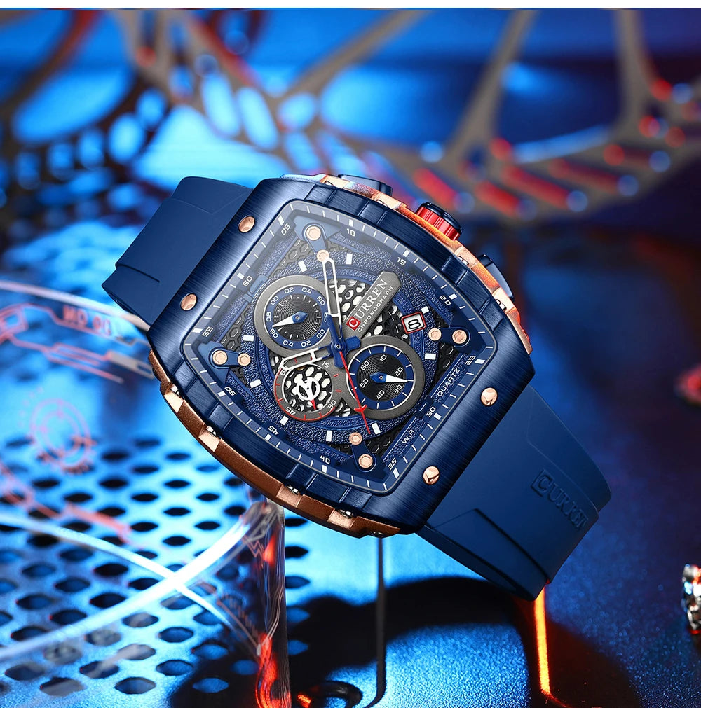 Find the Perfect Men's Luxury Square Quartz Watch: Waterproof & Luminous