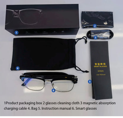 Upgrade Your Audio with 2 In 1 Headset Smart Glasses: Bluetooth, AI Voice, and Waterproof Features