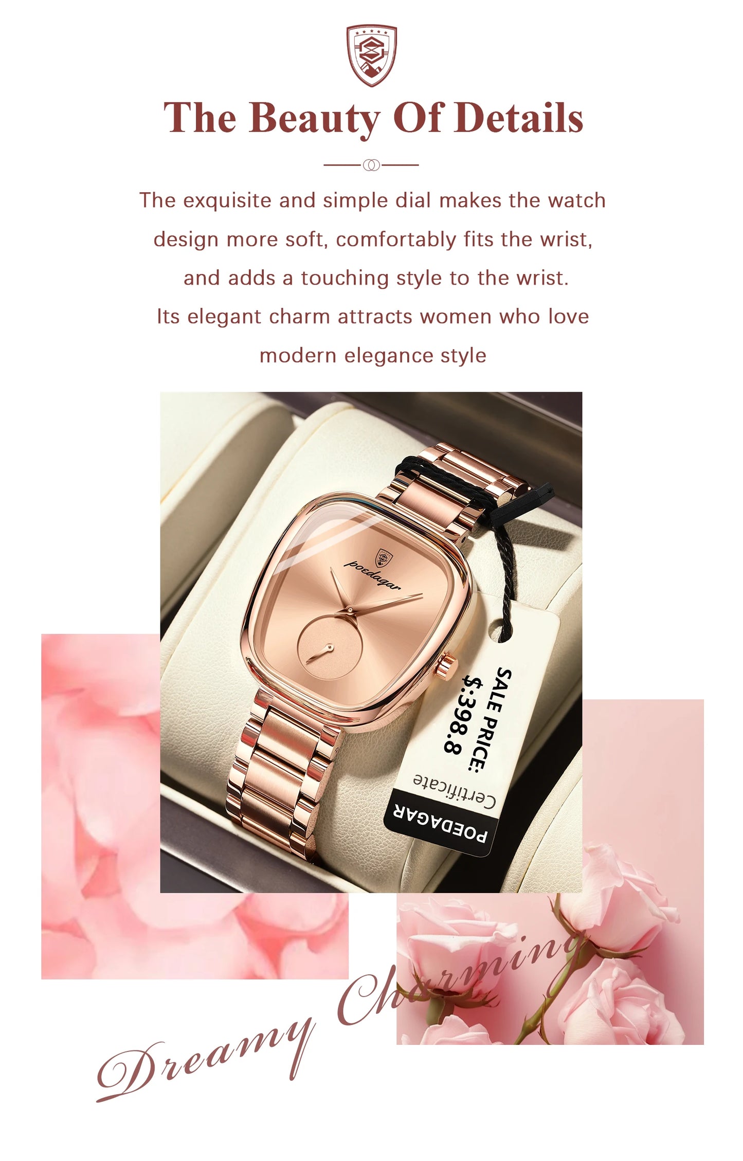 Luxury Ladies Watches: High-Quality Waterproof Stainless Steel Quartz Designs