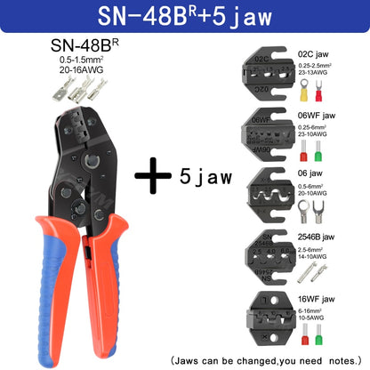 Master Electrical Projects with SN-48BS Crimping Pliers: Multi-Jaw Efficiency