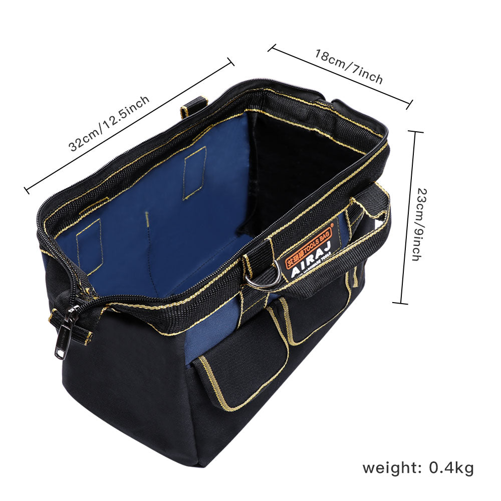 AIRAJ Multi-Function Tool Bag 1680D Oxford Cloth Electrician Bag, Multi-Pocket Waterproof Anti-Fall Storage Bag