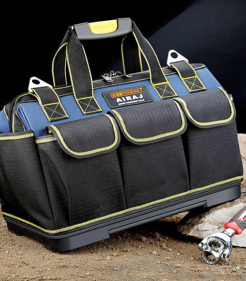 AIRAJ Multi-Function Tool Bag 1680D Oxford Cloth Electrician Bag, Multi-Pocket Waterproof Anti-Fall Storage Bag