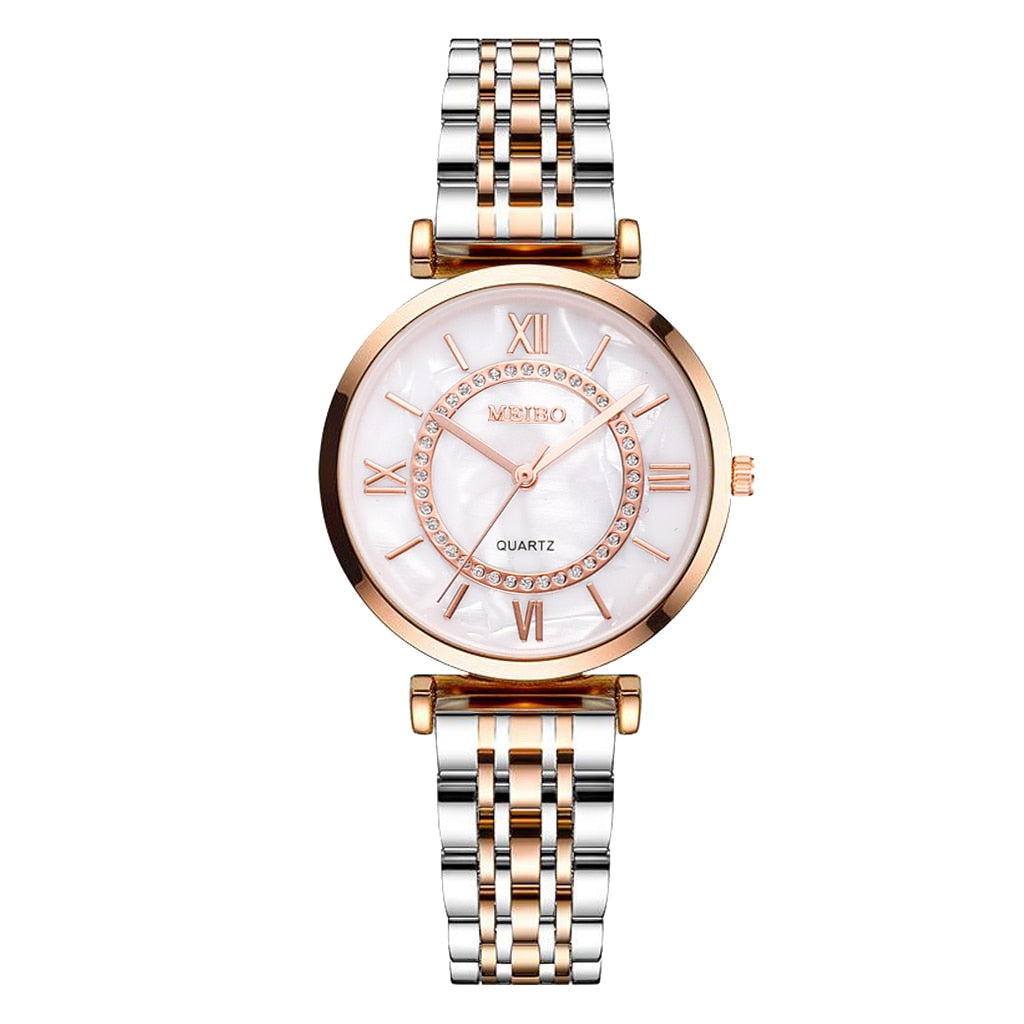 Fashion & Luxury Crystal Bracelet Diamond Quartz Wristwatch for Women Montre Femme Relogio