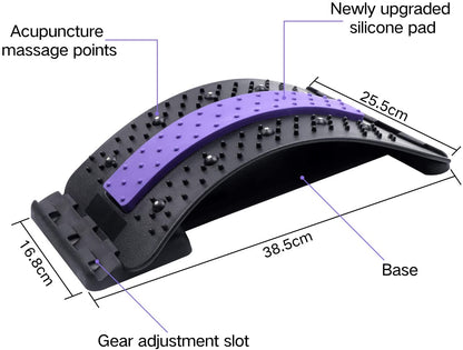 Corrector de postura para espalda, masajeador con cuentas magnéticas para soporte lumbar, relajación y alivio del dolor 