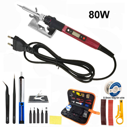 Kit de fer à souder électrique numérique 80 W avec température réglable 220 V 110 V Outil de soudage Pointes de soudage en céramique 