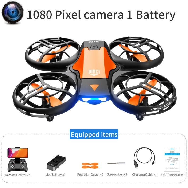 New V8 Mini Drone 4K 1080P HD Camera WiFi Fpv Air Pressure Height Maintain  Foldable Quadcopter RC Drone Toy