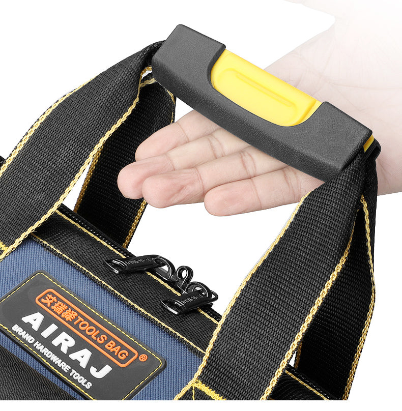 AIRAJ Multi-Function Tool Bag 1680D Oxford Cloth Electrician Bag, Multi-Pocket Waterproof Anti-Fall Storage Bag