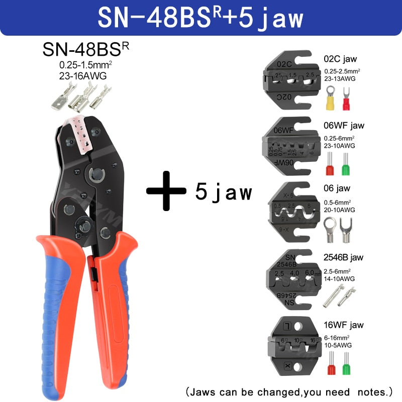 Master Electrical Projects with SN-48BS Crimping Pliers: Multi-Jaw Efficiency