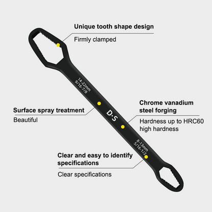 Clé Torx universelle - Clé à cliquet réglable de 8 à 22 mm pour la réparation de vélos ou de voitures