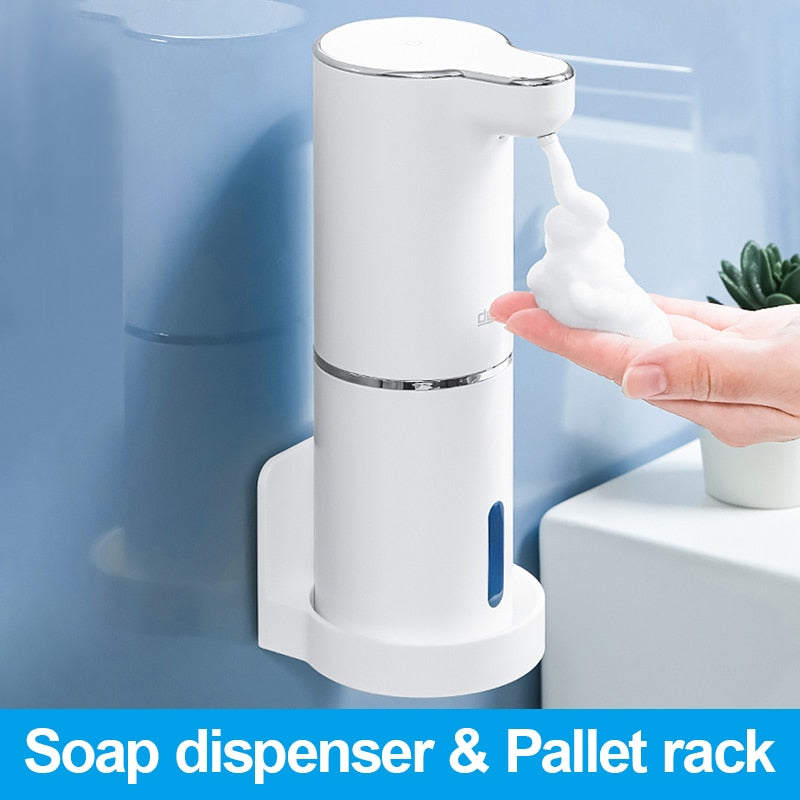 Efficient & Stylish: White Automatic Foam Soap Dispensers with USB Charging