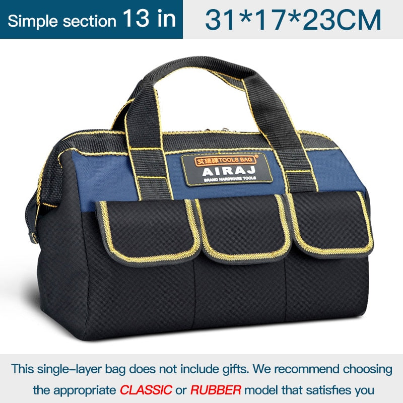 AIRAJ Multi-Function Tool Bag 1680D Oxford Cloth Electrician Bag, Multi-Pocket Waterproof Anti-Fall Storage Bag