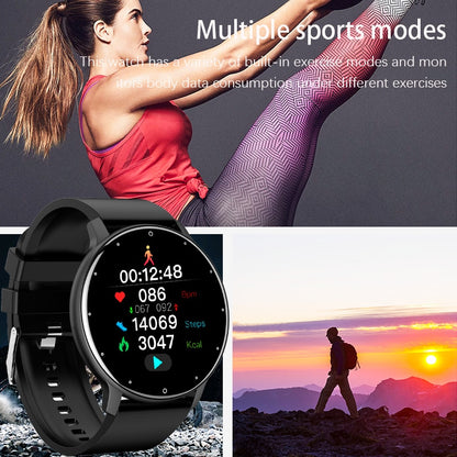 Reloj inteligente LIGE IP67 resistente al agua para hombre, pantalla táctil completa, deportivo, fitness, Bluetooth para iOS o Android 