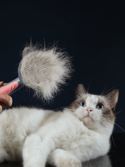 Cepillo peine para gatos Kimpets: diseñado de manera cómoda y ergonómica para limpiar el pelo suelto de su gato