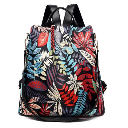 Mochila con estampado Oxford impermeable y antirrobo de alta calidad para mujer 